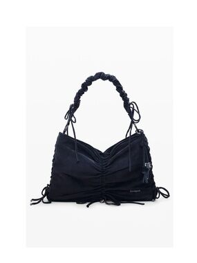 Desigual small bag with shiney bow. Black